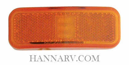 Diamond Group 52718 4 Inch x 1.5 Inch Amber Waterproof LED Marker Light with Reflector
